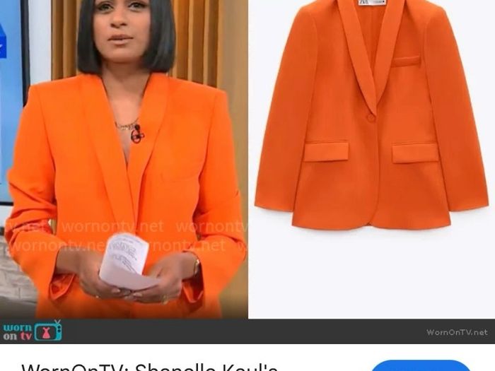 Fab Zara Bloggers Insta Famous Pumpkin Orange Suit Co Ord Blazer and Trousers   Size XL UK 14