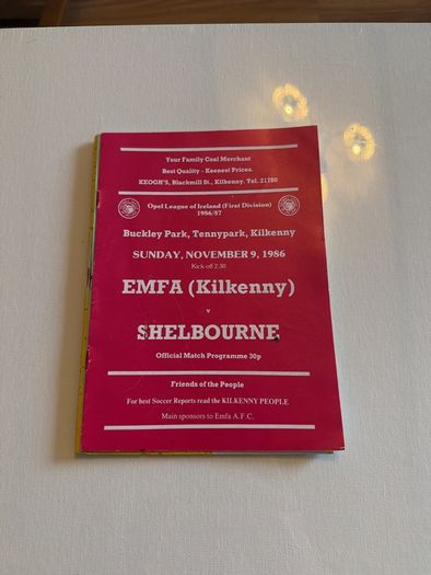 Opel League of Ireland. EMFA - Kilkenny. Match Programmes Bundle. 1980s. 19 in Total.