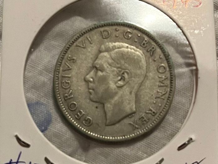 British Florin 1945 (50% Silver)
