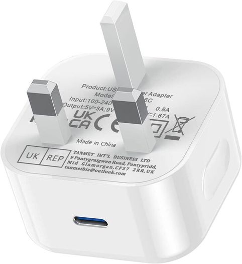 iPad Plug USB C,25W New Apple iPad Charger Plug Fast Charge UK for i Pad Pro 12.9 11 13 inch 4th 5th 6th M4 2024 Generation/Air 10.9 11 13 inch 5th Gen M2 M3/Mini 6 A17 Pro/Pad 10th 2022 A16 11th 2025