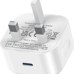 iPad Plug USB C,25W New Apple iPad Charger Plug Fast Charge UK for i Pad Pro 12.9 11 13 inch 4th 5th 6th M4 2024 Generation/Air 10.9 11 13 inch 5th Gen M2 M3/Mini 6 A17 Pro/Pad 10th 2022 A16 11th 2025