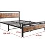 Double Bed Frame with Wooden Headboard Image 7