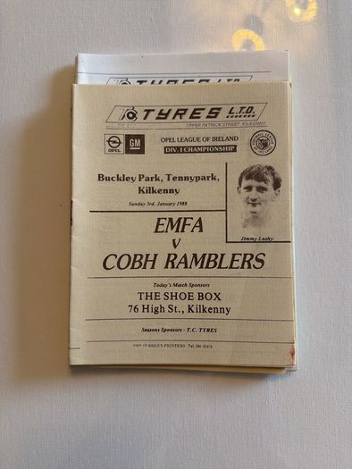 Opel League of Ireland. EMFA - Kilkenny. Match Programmes Bundle. 1980s. 19 in Total.