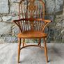 A large oak Windsor armchair. Image 3