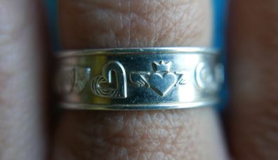 Vintage Spirit of Galway Silver 925 Ring (Watch The Sun Go Down on Galway Bay)