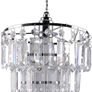 Modern 3 Tier Ceiling Pendant Light Shade,Polish Chrome Frame with Clear Acrylic Jewel Droplets,Non Electric Chrome Chandelier Light Shade (FREE POSTAGE) Image 2