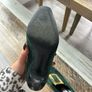 Vintage Christian Dior green heels with gold buckle Image 8