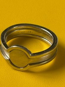 Beautiful Womens Sterling Silver Ring O 1/2