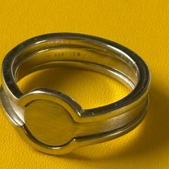 Beautiful Womens Sterling Silver Ring O 1/2