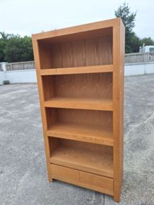 Large heavy oak bookcase