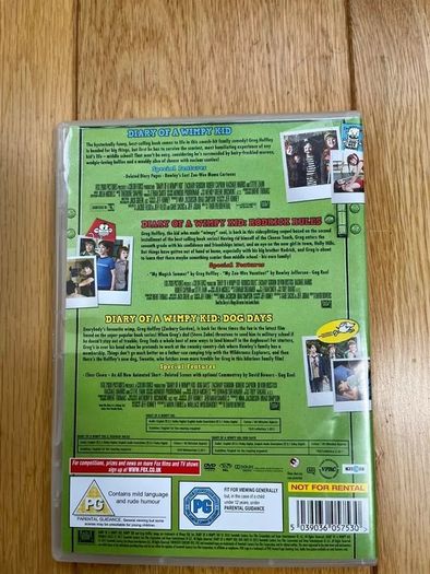 Diary of a Wimpy Kid 1, 2 & 3 DVD (2012) Zachary Gordon, cert PG