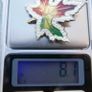 Antique  Large Sterling Silver Enamel Maple Leaf Brooch Image 6