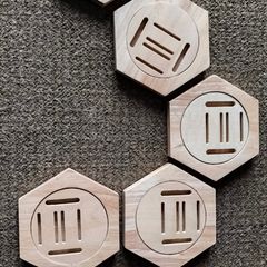 5 wooden medal hoders