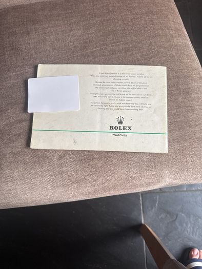 vintage rolex watch brochure