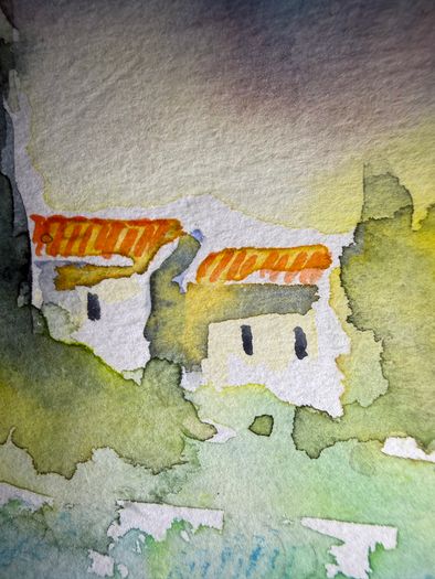 Original Gerard Chambeltaz - Framed Watercolour Landscape