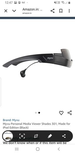 Myvu Personal Media Viewer Shades 301, Made for iPod Edition (Black)