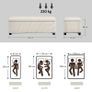 Storage Bench, Storage Seat, Cord Design, Steel Frame, Beige Image 2