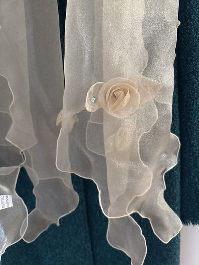 Wrap/Scarf - Sequin and Flower Embellishment