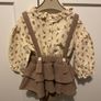 baby girl outfit Long Sleeves Shirts+Suspender Skirt -12 m. Image 3