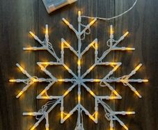 Warm White LED Light Snowflake Christmas Decoration