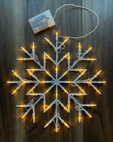 Warm White LED Light Snowflake Christmas Decoration