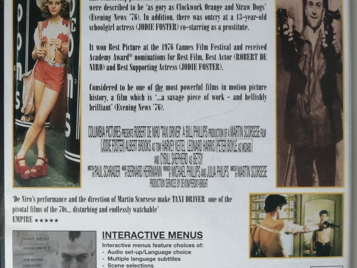 Taxi Driver (Martin Scorsese Film) [1976] Robert DeNiro, Jodie Foster, Cybill Shepherd, Harvey Keitel, Peter Boyle, Leonard Harris & Albert Brooks [Movie DVD]