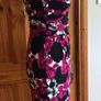 Phase Eight Ladies Black and Cerise Pink Floral Ocassion Dress Size 12 including postage Image 2