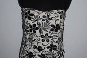 Tu Black&amp;white floral swimsuit size UK18 EU46 Postage included