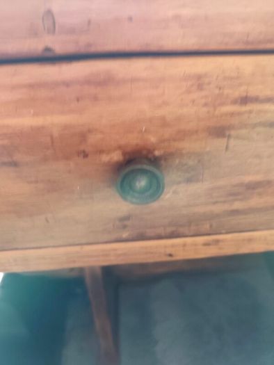 Large Vintage Solid Wood Pine Desk with Multiple Drawers
