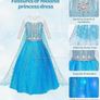 Blue Light up Princess Dress up for 3 to 10 Year Old Girls Gift, Fancy Dress for Kids & Toddlers Birthday Hallowen Costumes Image 2