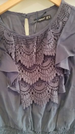 Brand New. Blue Crochet top.