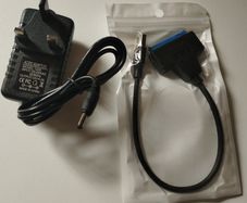 USB to SATA 2.5 3.5 External  Hard Drive HDD SSD Adapter -  Inc 12v Power Adapter