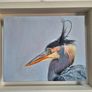 Great Blue Heron - oil painting - framed Image 2