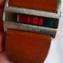 Vintage Unusual Fenchurch Digital Red LED Wristwatch, Leather Strap Image 4