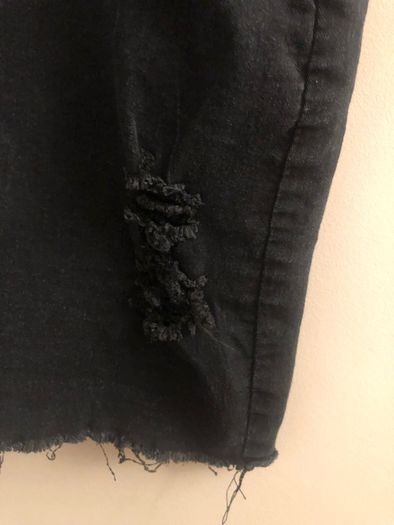 Black denim skirt (size 14)