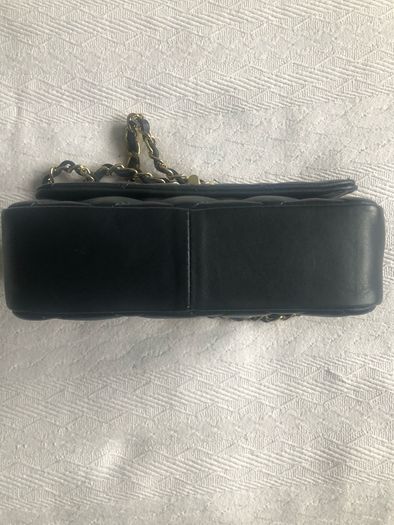 Genuine leather navy bag