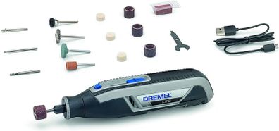 Dremel Cordless Rotary Tool Li-Ion 3.6 V, Multi Tool Kit with 15 Accessories, Variable Speed 8,000 - 25,000 RPM for Carving, Engraving, Grinding, Sharpening, Cleaning, Polishing and Sanding