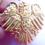 Vintage Gold Tone Eagle with Three Crowns Brooch | Vintage Gold Tone Eagle Brooch Image 4