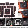 Non-Slip Rubber Mats for V W T-roc TROC 2017-2025, Car Mats Door Slot Mat Car Armrest Drink Holder Mat Centre Image 3