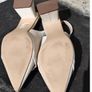 Off White Sling Back Shoes Image 3