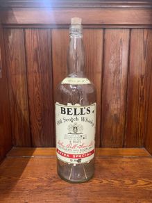 Large vintage 8 pints Bells Whiskey bottle.