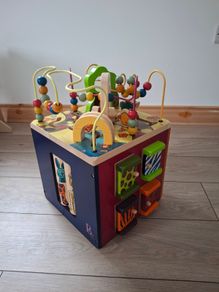 Wooden activity cube