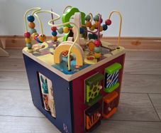 Wooden activity cube