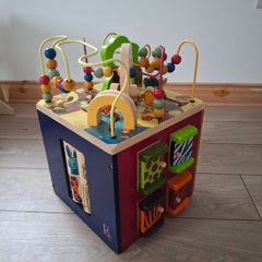 Wooden activity cube