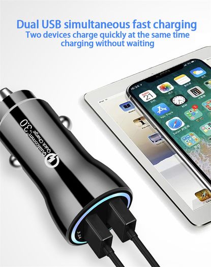 New 5.0V Dual USB Port Fast Car Charger For Apple iPhone