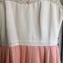 Ladies peach and white dress Image 3