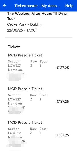 the weekend tickets