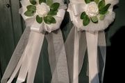 Ivory Handmade Wedding Pew Ends