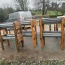 Raised beds bird feeders and cast iron benches Image 5