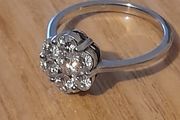 Silver diamond 925 hallmarked  size 7